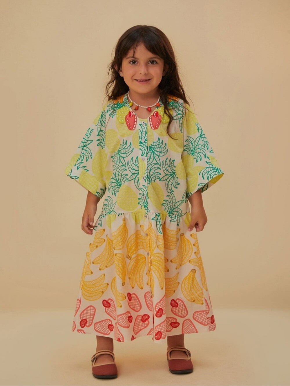 $145 Sz 8 Farm Rio Tropical Fruits Kids Dress